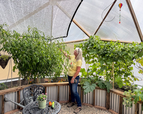 Corrugated Metal Garden Beds for 15' Growing Dome