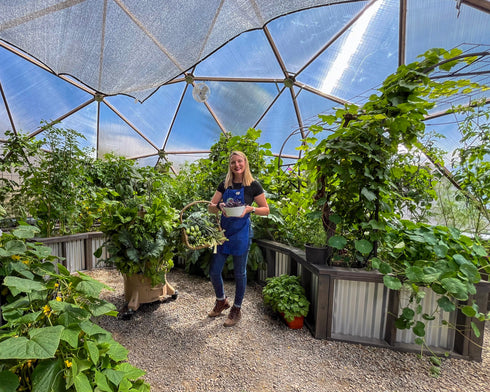Corrugated Metal Garden Beds for 18' Growing Dome