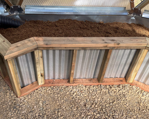 Corrugated Metal Garden Beds for 15' Growing Dome